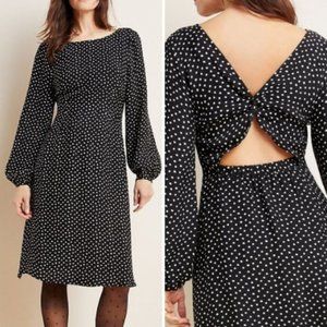 NWT Anthropologie Agatha Polka Dot Midi Dress | 0
